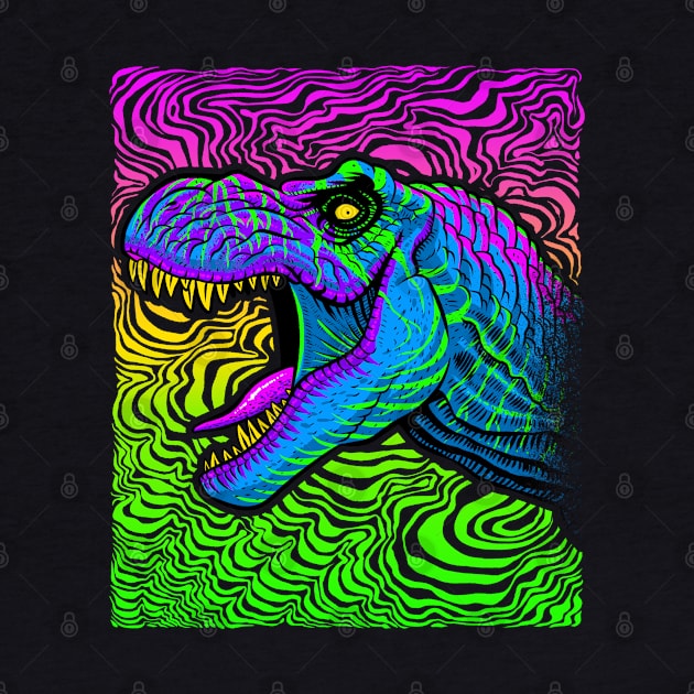 Tyrannosaurus Rex Psychedelic by albertocubatas